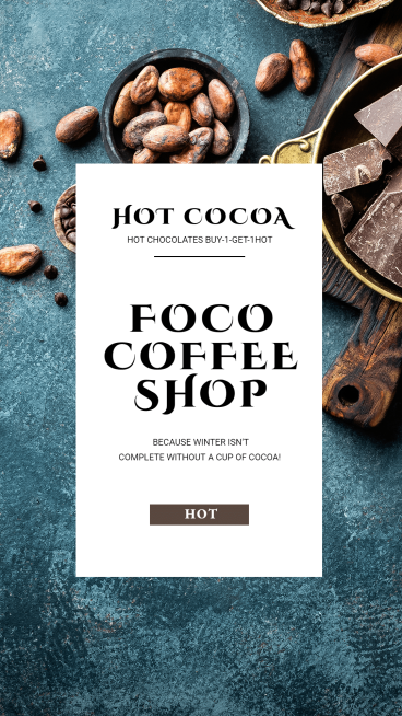 Simple Coffee Shop Baverages Winter Sale Ecommerce Story预览效果