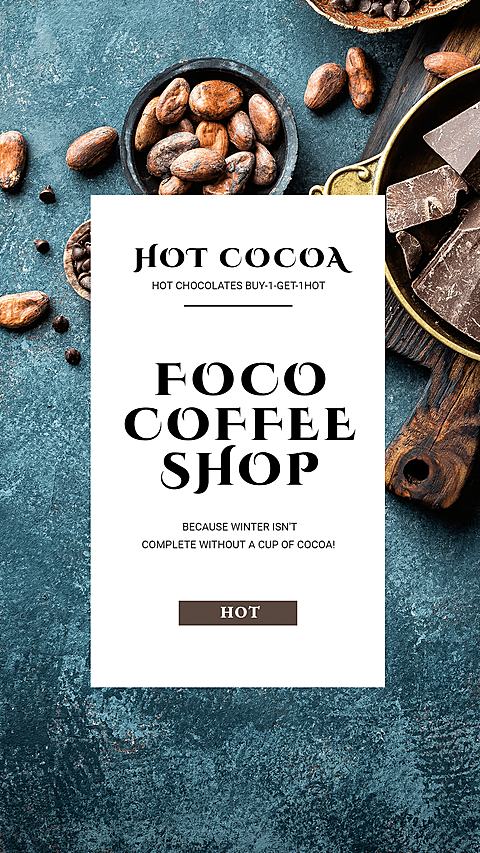 Simple Coffee Shop Baverages Winter Sale Ecommerce Story