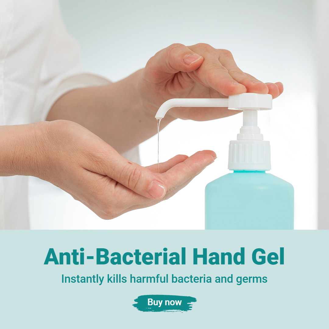 Simple Anti-Bacterial Hand Gel Promotion Ecommerce Product Image预览效果