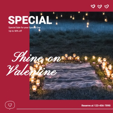 Creative Style Grassland Picnic Valentine's Day sales Ecommerce Product Image