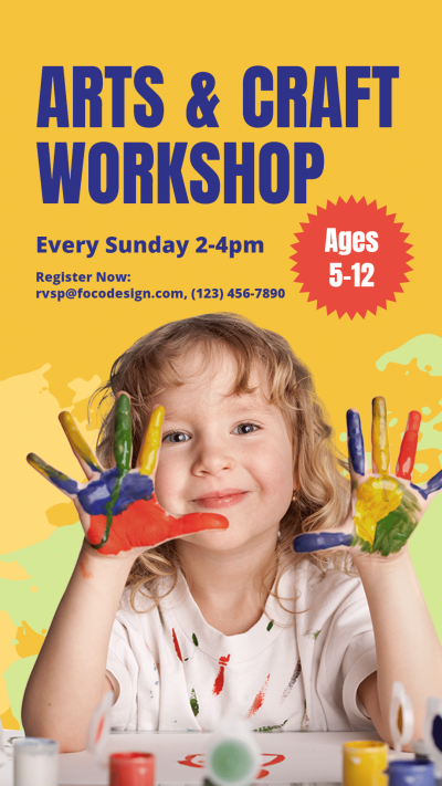 Children Craft Class Promotion Fashion Simple Style Poster Ecommerce Story