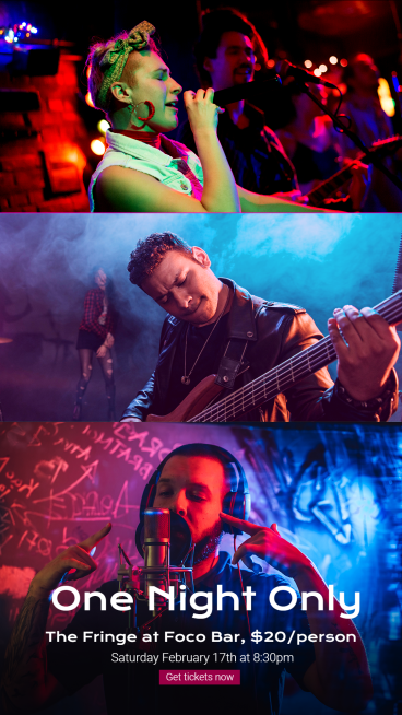 Fashion Band Live Performance Tickets Booking Ecommerce Story预览效果