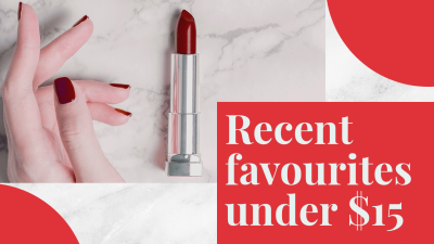 Fashion Style Marble Background Makeup Products Lipstick Blogger YouTube Thumbnail