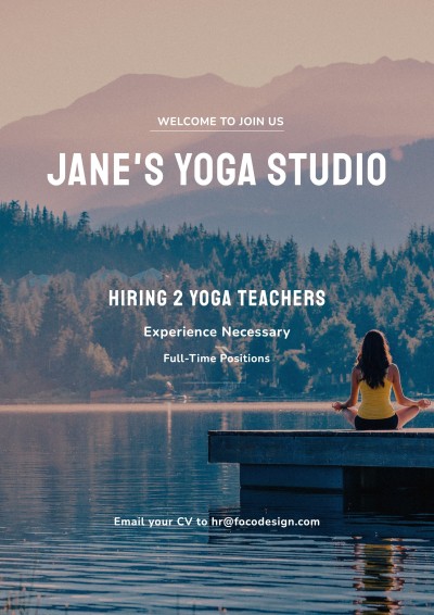 Yoga Studio Teacher Hiring Want Ad Recruitment LinkedIn Post