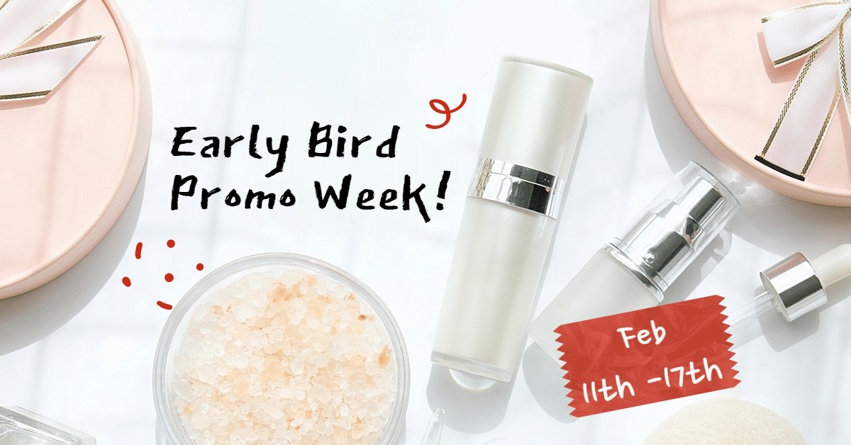Fashion Skincare Products Early Bird Promo Week Ecommerce Banner预览效果