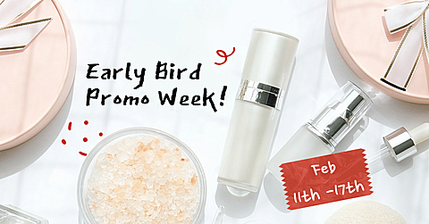 Fashion Skincare Products Early Bird Promo Week Ecommerce Banner