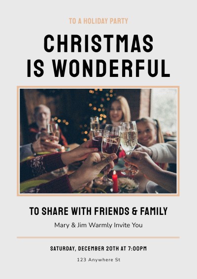 Christmas Festival Party Poster Simple Fashion Style