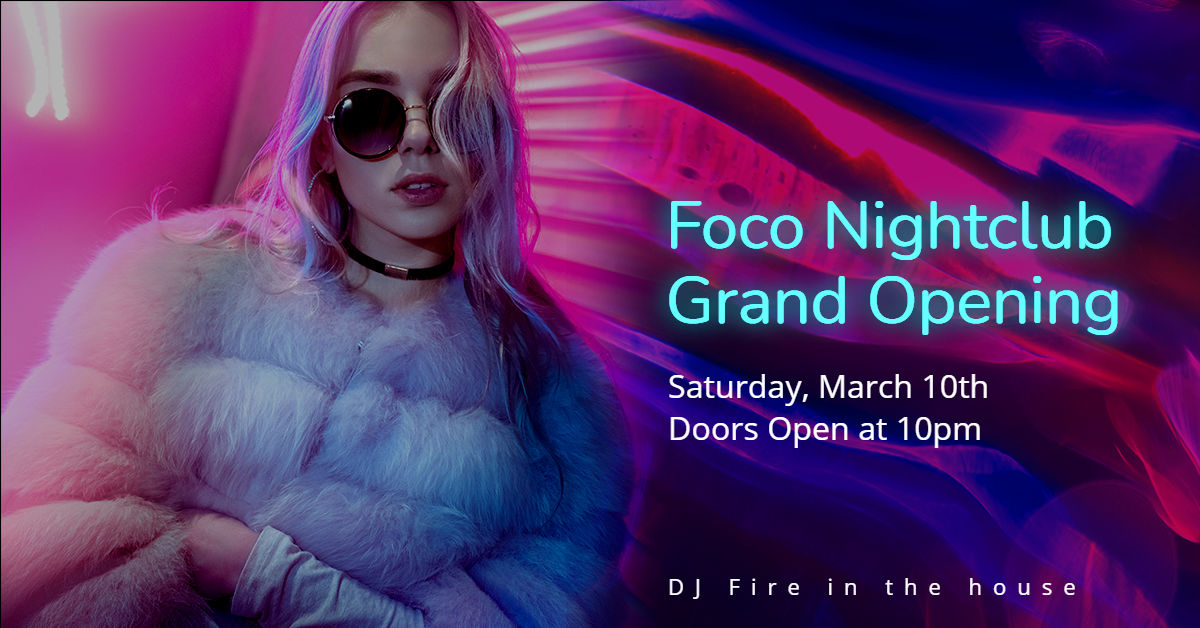 Fashion Nightclub Grand Opening Advertisement Ecommerce Banner预览效果