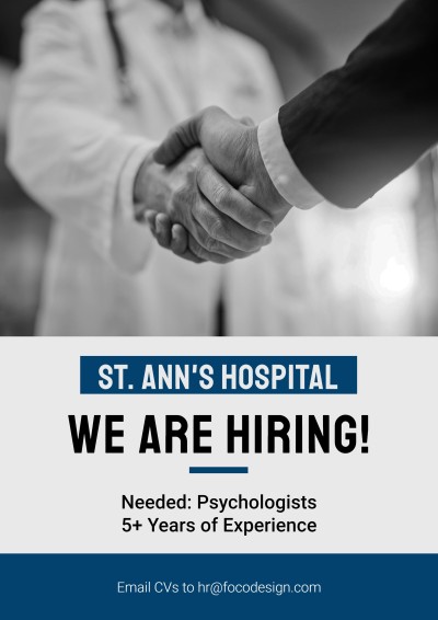 Simple Style Psychologist Hiring LinkedIn Post