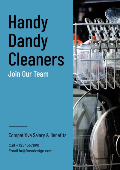 Cleaner Recruitment Advertisement Poster Linkedln Post