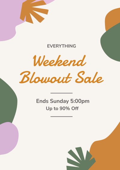 Weekend Blowout Sale Propaganda Poster