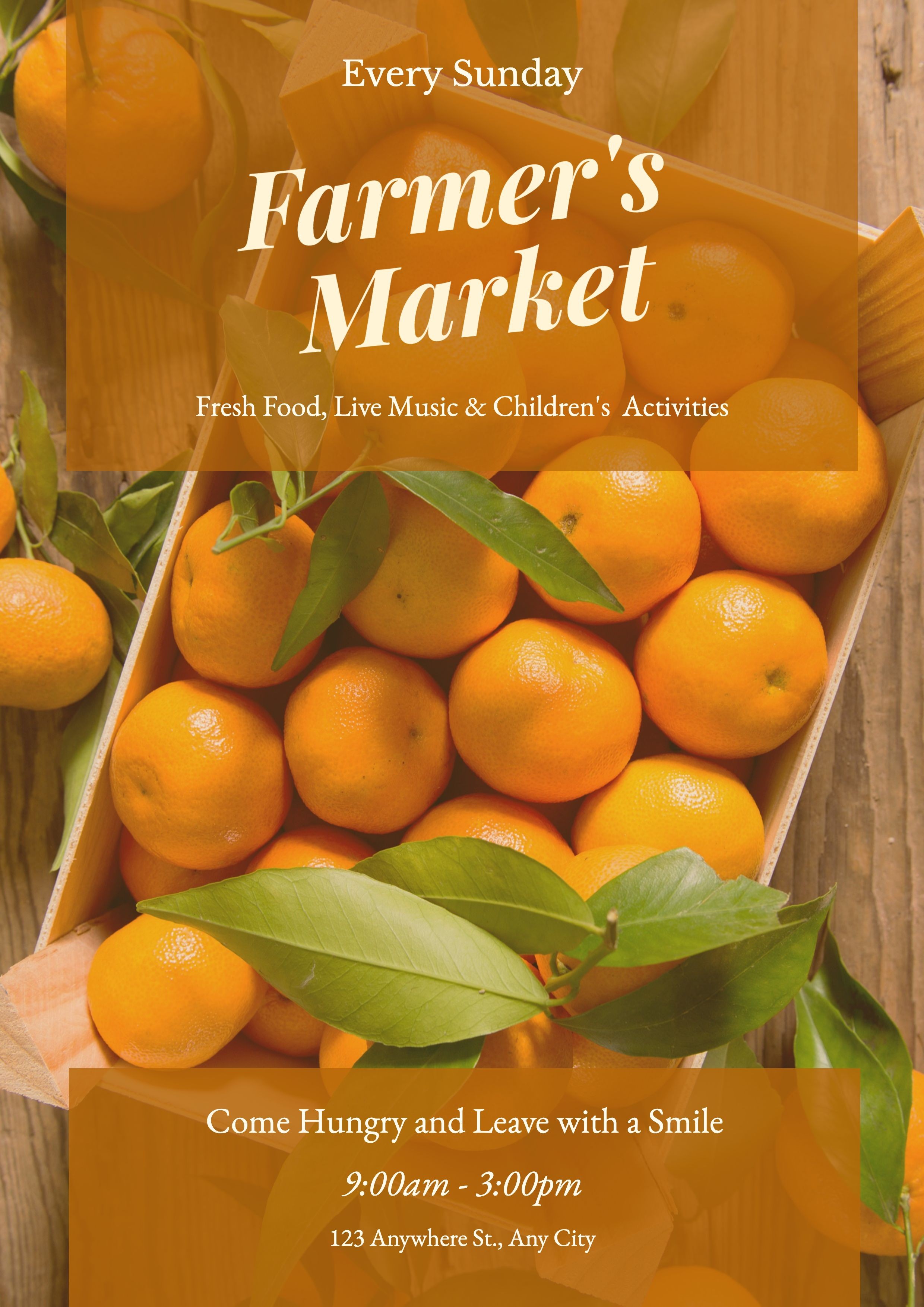 Farmer's Market Sale Promotion Commercial Use Poster 
