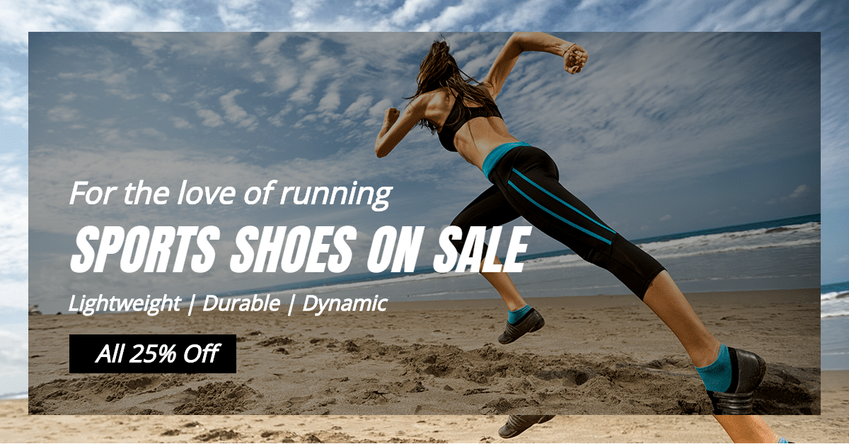 Fashion Sports Shoes Sale Advertisement Ecommerce Banner预览效果