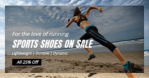 Fashion Sports Shoes Sale Advertisement Ecommerce Banner