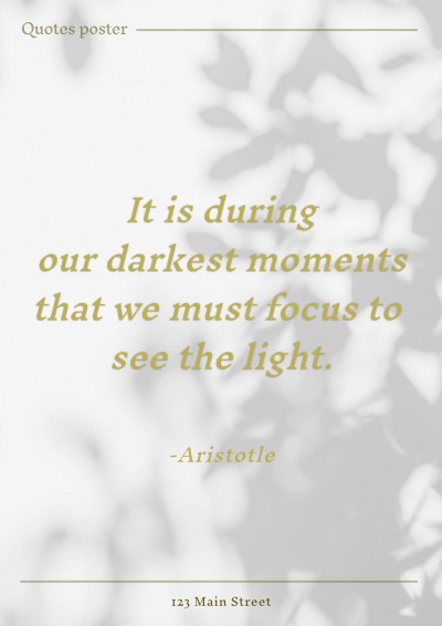 Minimalist Typesetting Positive Quote Poster 