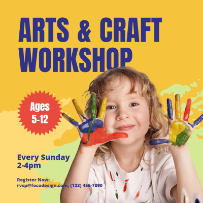 Children’s Art and Craft Workshop Application Ecommerce Product Image