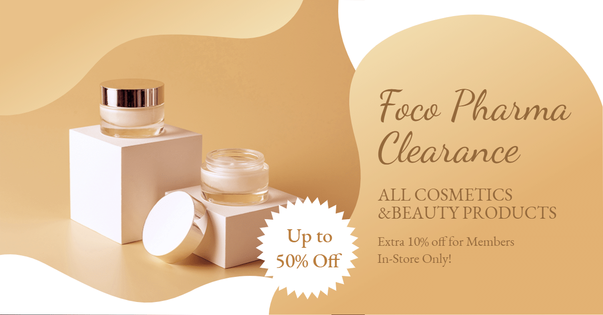 Luxury Cosmetics Discount Advertisement Ecommerce Banner预览效果