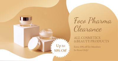 Luxury Cosmetics Discount Advertisement Ecommerce Banner