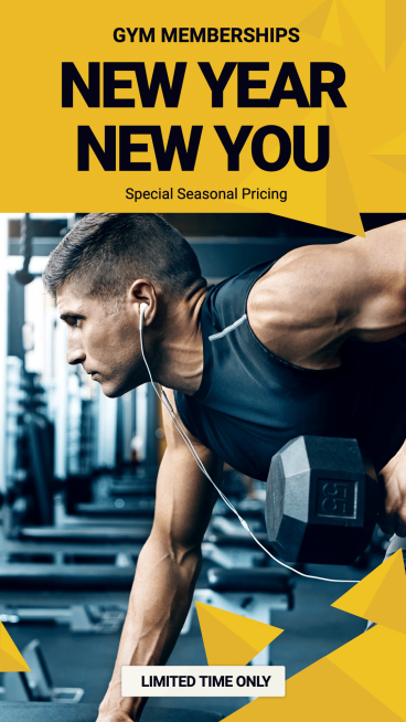 Gym Exercise Member Card Promotion Simple Style Ecommerce Story预览效果