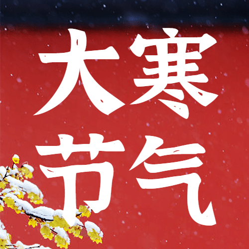 大寒问候祝福迎春合成公众号次图预览效果