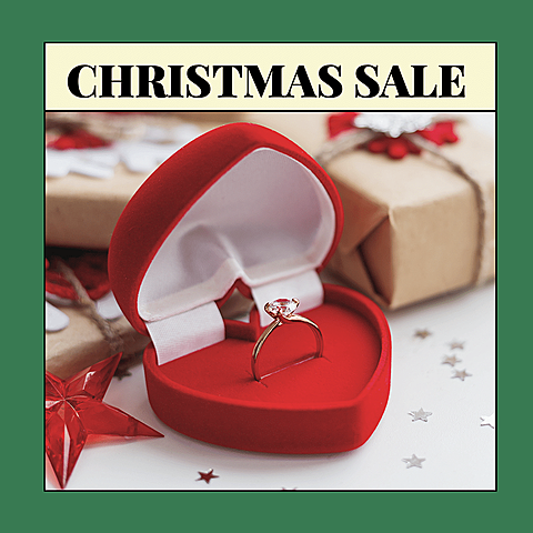 Black Line Stroke Literary Christmas Ring Accessories Promo Ecommerce Product Image