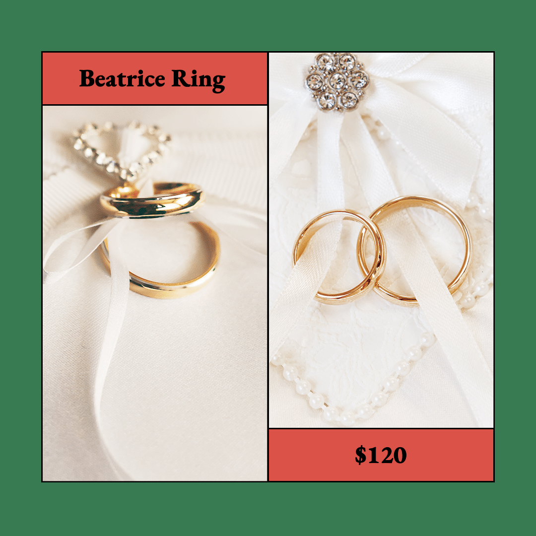 Literary Christmas Ring Accessories Beatrice Ring Promo Ecommerce Product Image