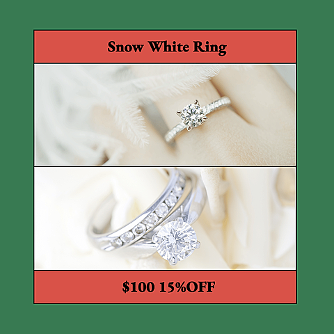 Literary Christmas Ring Accessories Promo Discount Ecommerce Product Image
