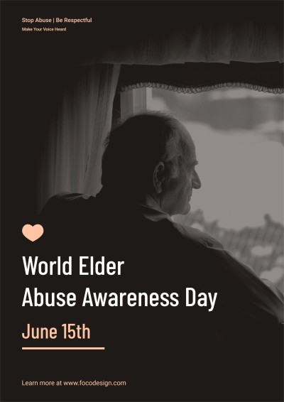 Elderly Abusing Public Attention Theme Propagating Poster