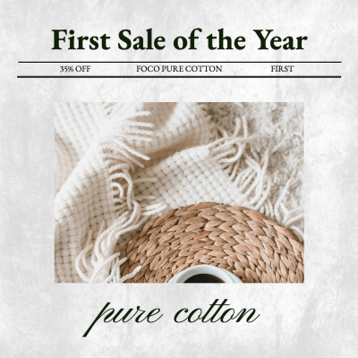 Simple Pure Cutton Season End Promotion Ecommerce Product Image