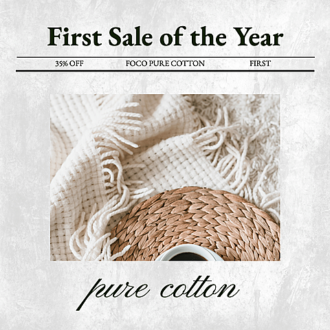 Simple Pure Cutton Season End Promotion Ecommerce Product Image