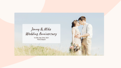 Simple Wedding Anniversary Facebook Event Cover