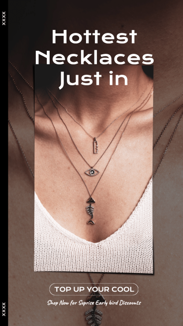 Literary Style Hottest Necklaces Detail Display New Arrival Ecommerce Story预览效果