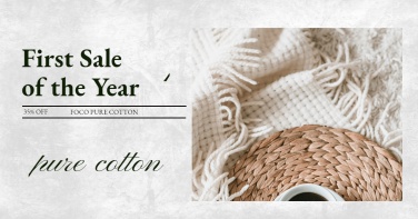 Simple Pure Cutton Season End Promotion Ecommerce Banner