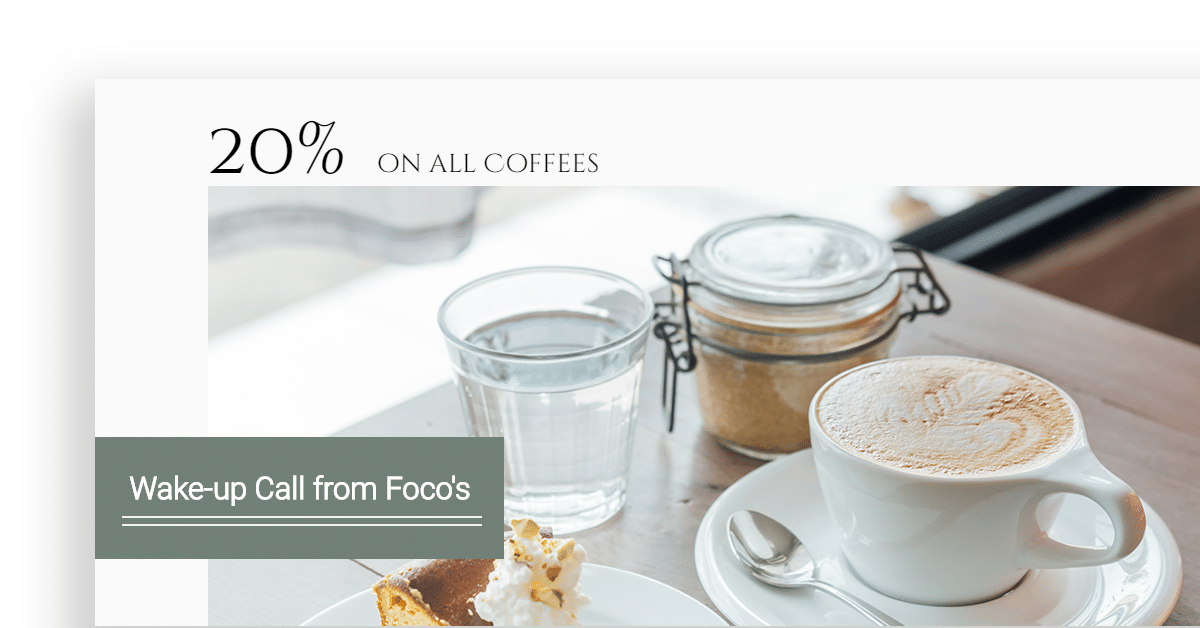 Fresh Style Coffee Shop Discount Ecommerce Banner预览效果