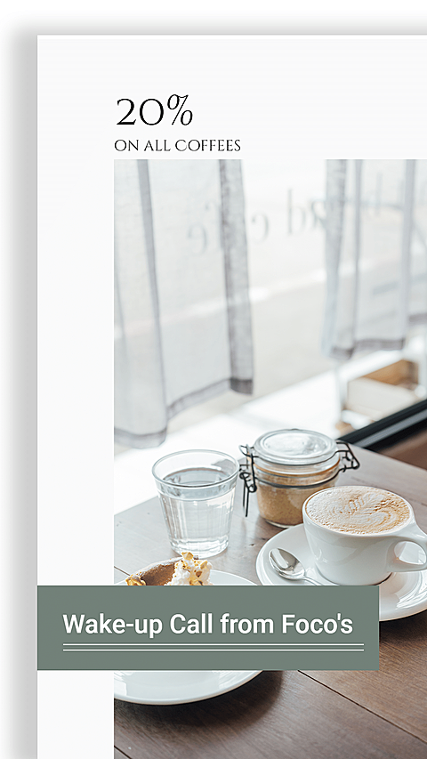 Fresh Style Coffee Shop Discount Ecommerce Story