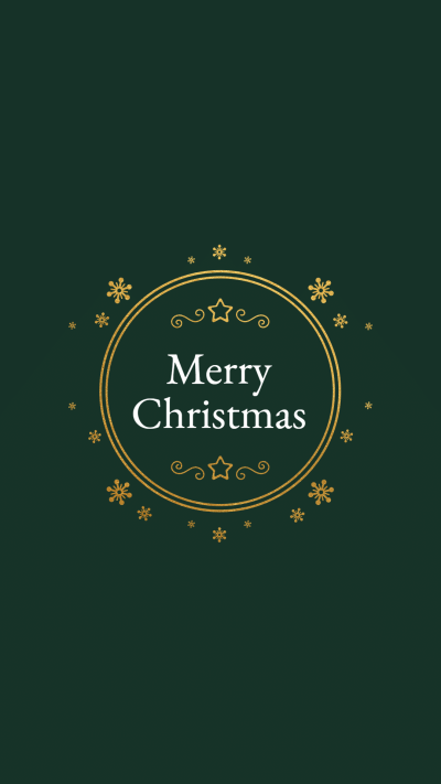 Simple Hand Painted Gold Circle Frame Christmas Greeting Text  Instagram Highlight