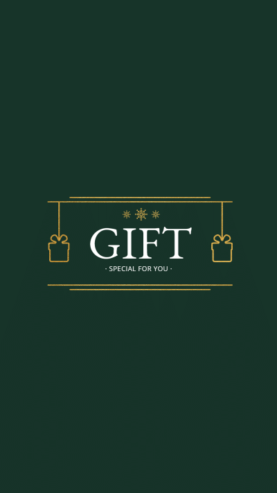 Simple Gold Line Decorate Christmas Text Instagram Highlight