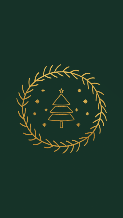Simple Hand Painted Gold Christmas Tree Instagram Highlight