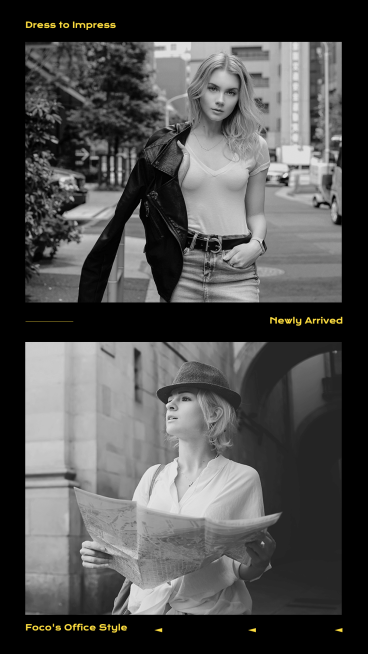 Black Filter Fashion Women's Wear New Arrival Ecommerce Story预览效果