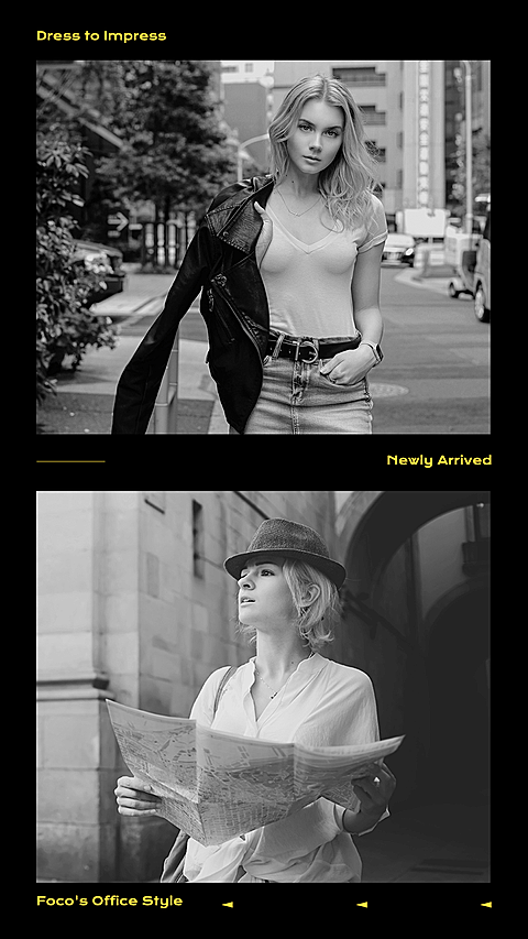 Black Filter Fashion Women's Wear New Arrival Ecommerce Story