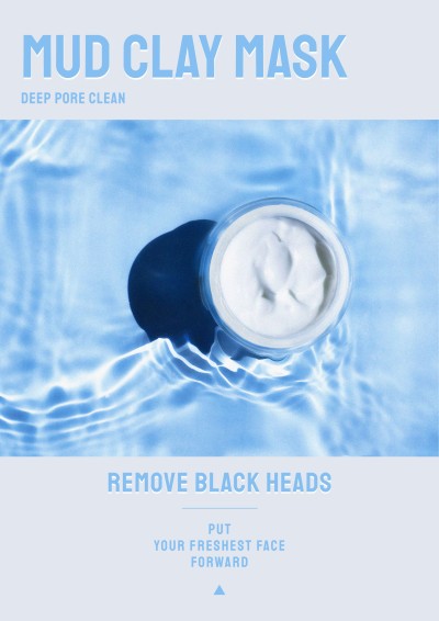 Skin Care Products Mud Mask Propagating Poster