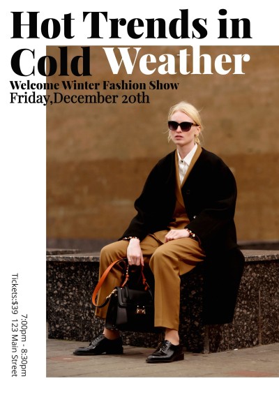 Commercial Winter Fashion Show Propagating Poster