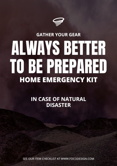 Public Concern Natural Disaster Prevent Propaganda Poster