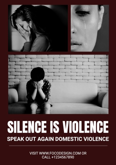 Against Domestic Violence Propagating Poster