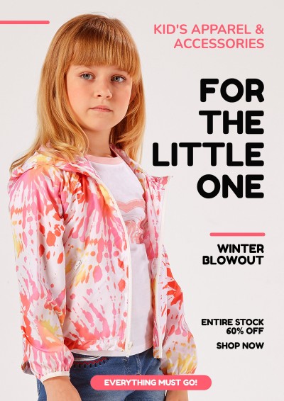 Refreshing Kid's Wear Christmas Festival Promotion Poster