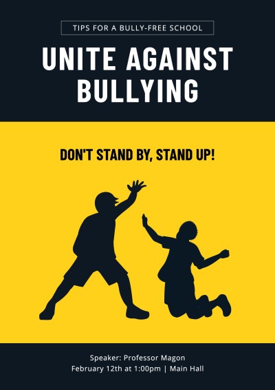 Unite Against Bullying Propaganda Poster