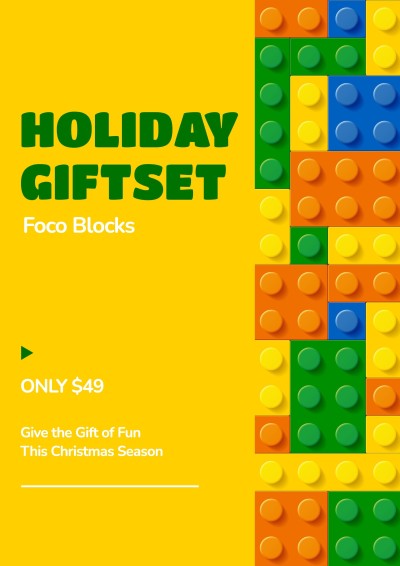 Christmas Season Blocks Promotion Poster