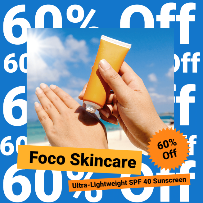 Simple Skincare Sunscreen Discount Ecommerce Product Image预览效果