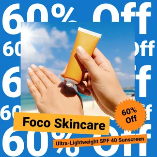 Simple Skincare Sunscreen Discount Ecommerce Product Image