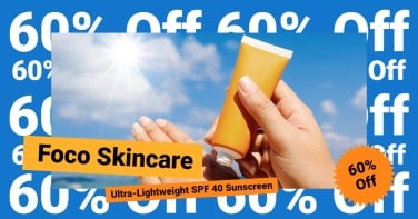 Simple Skincare Sunscreen Discount Ecommerce Banner